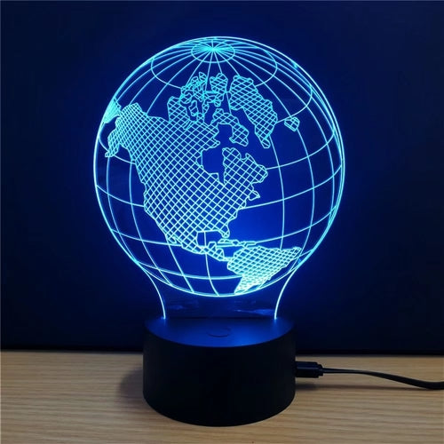 3D Colorful Earth Model Lamp