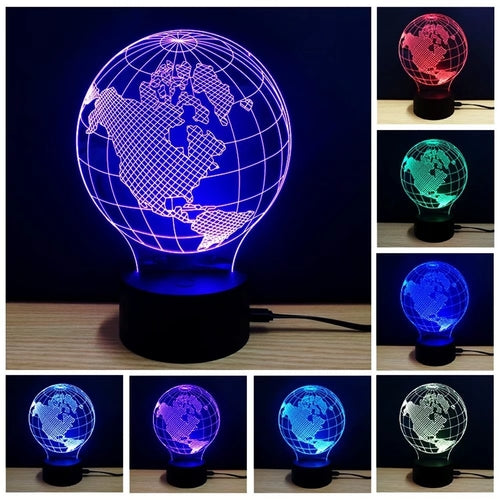 3D Colorful Earth Model Lamp