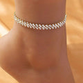 Beach Accessories Crystal Anklet for Women Gold/Silver