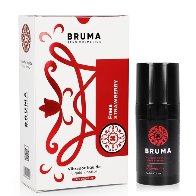 Gel pentru stimulare si excitare BRUMA - LIQUID VIBRATOR, senzatie de furnicaturi, aroma de capsuni, 15 ml