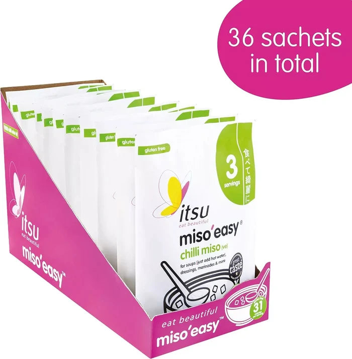 ITSU Miso'Easy Chilli Miso 12 x 60g (case) - Out of Date