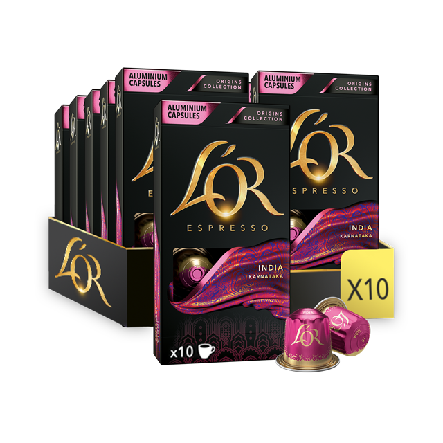 L'or Espresso India Intensity 10 10 x 10 Pods (case) - Out of Date