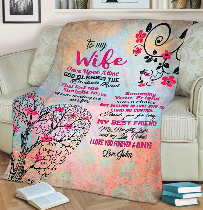 "Love You Always" Customized Cozy Blanket For Couple