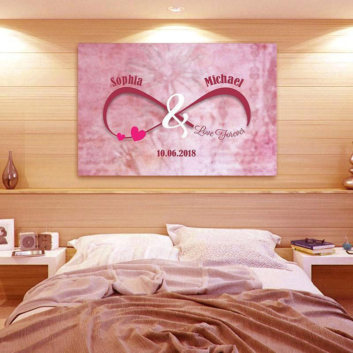 "Love You" Infinity Personalized Canvas