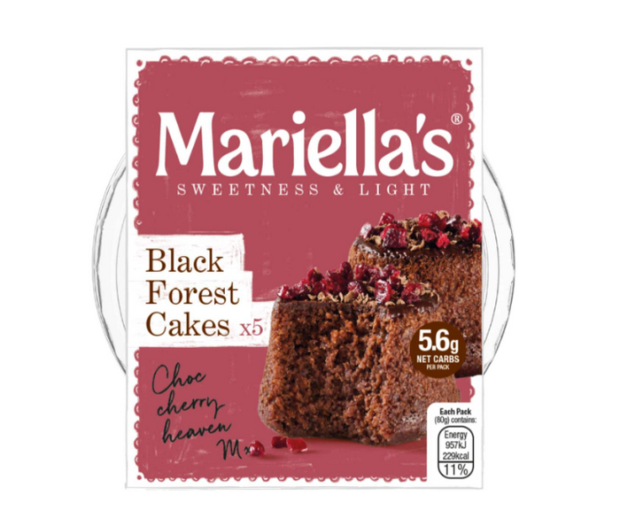 Mariella’s KETO Black Forest Cakes (6 pack x 5 cakes)