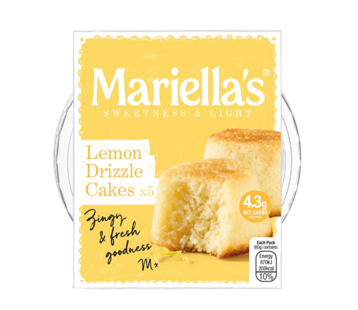 Mariella’s KETO Lemon Drizzle Cakes (6 pack x 5 cakes)