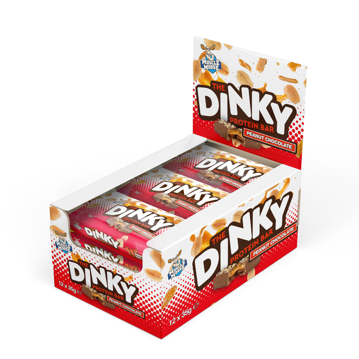 Muscle Moose Peanut Chocolate Dinky Protein Bar 12 x 35g