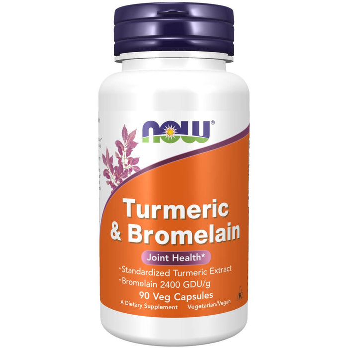 NOW Foods Turmeric & Bromelain 90 VCaps