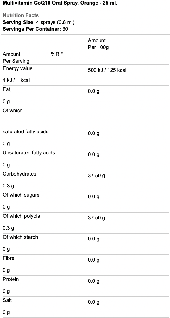 Osavi Multivitamin CoQ10 Oral Spray Orange 25 ml - Out of Date