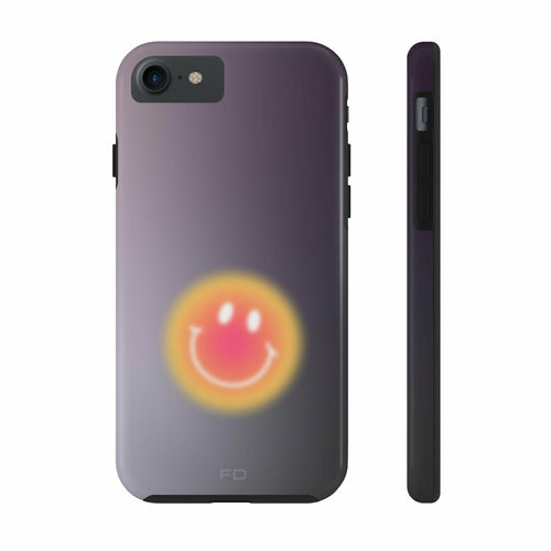 Smiley Face Tough Case for iPhone with Wireless Charging