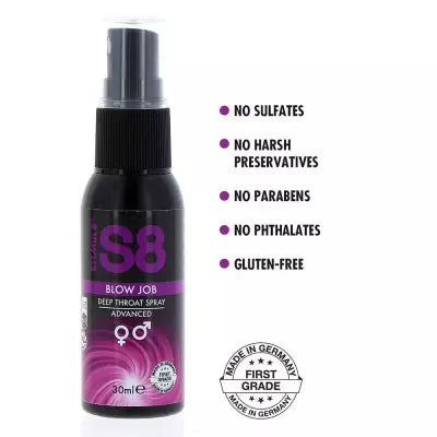 Spray pentru sex oral adanc S8 Deep Throat, aroma de menta, 30 ml