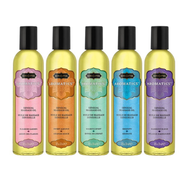Ulei de masaj KAMASUTRA Aromatics Pleasure Garden, pentru masaj erotic, cu aromă florală și de iasomie, 59 ml