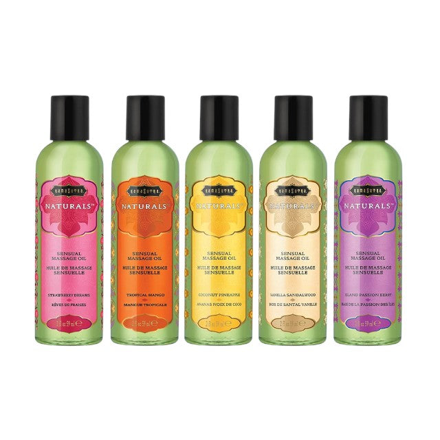 Ulei de masaj KAMASUTRA NATURALS Strawberry Dreams, cu aromă de căpșuni, 236 ml